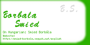 borbala smied business card